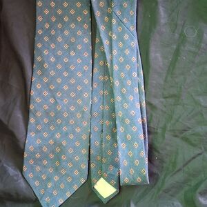 Brooks Brothers Blue and Orange Patterned Tie